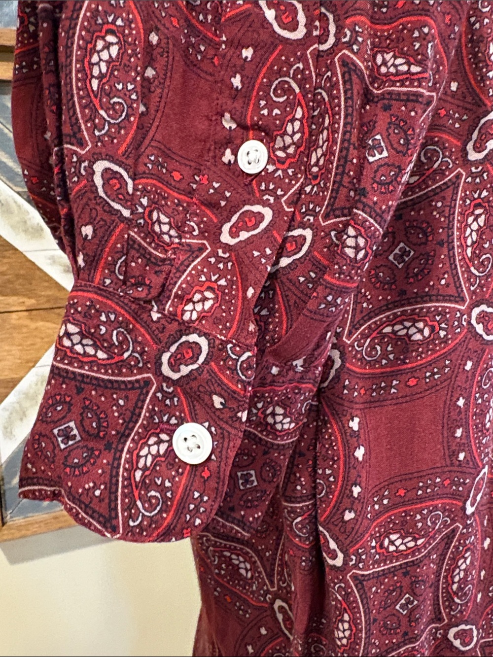 Vintage Ralph Lauren Blue Label Bandana Print Button Front Blouse size 6 - Picture 7 of 10